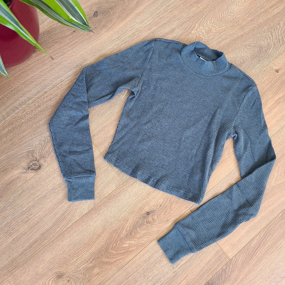 TNA Thermal Mock Neck Crop Top